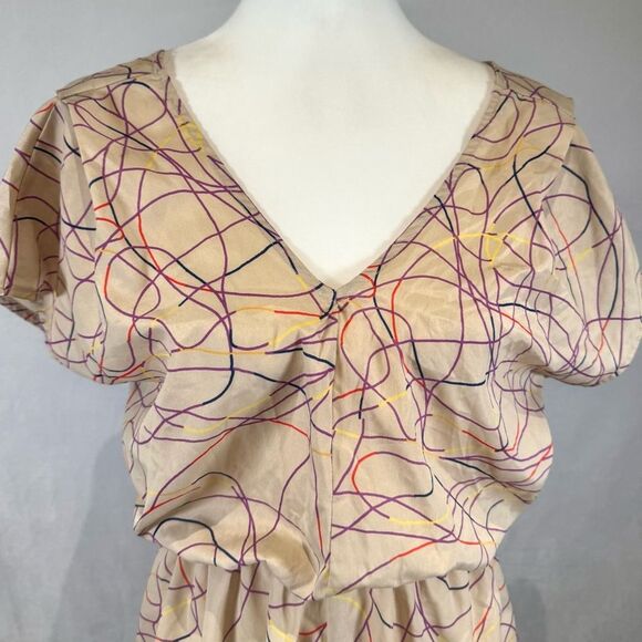 Moonlight nude artistic colorful print lightweight dress size medium - Picture 2 of 6